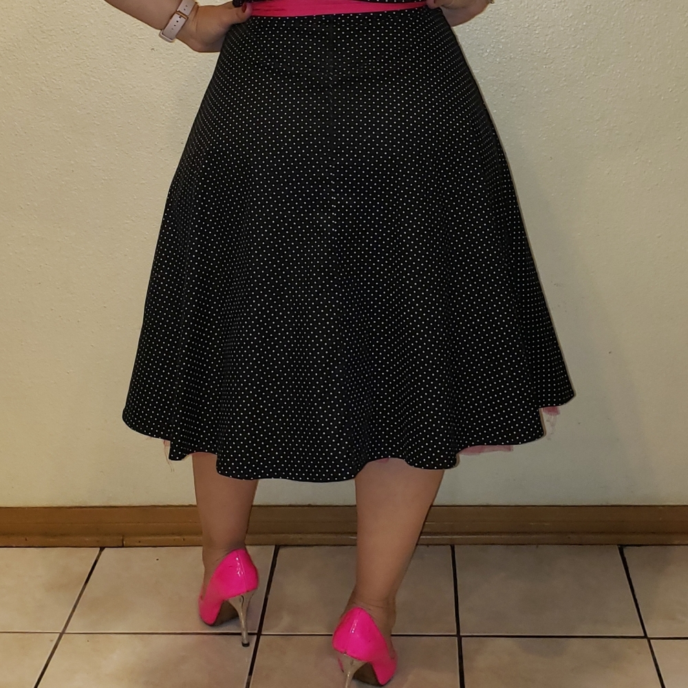 WINDSOR 50's dress Pink Polka Dot Black and white - Picture 4 of 8